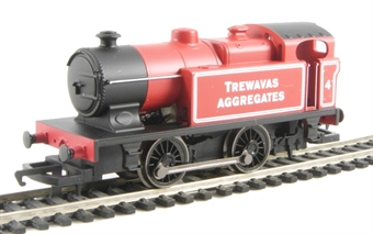 Industrial 0-4-0T 4 in Trewavas Aggregates Ltd red livery (Railroad Range)