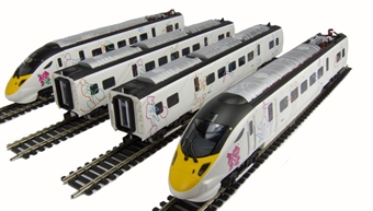 Class 395 Javelin in London 2012 white livery with sporting pictograms - 2012 Olympics train pack.