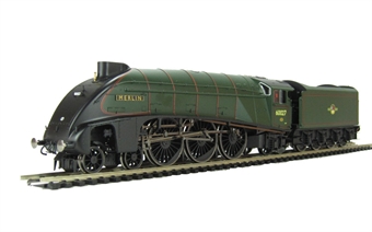 Class A4 4-6-2 60027 "Merlin" in BR Green with late crest with corridor tender.