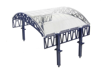 Double-track station platform canopy - snap-together plastic kit
