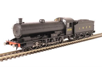 Class Q6 Raven 0-8-0 3418 in LNER Black with Gill Sans lettering