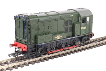 Class 08 shunter 13363 in BR green with red con rods