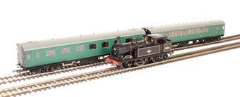 SECR H Class Wainwright 0-4-4T 31551 in BR black with late crest - Limited Edition train pack with Maunsell Push/Pull coaches set 602