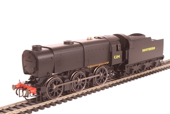 Class Q1 0-6-0 C24 in Southern Railway wartime black