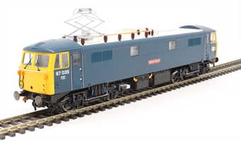 Class 87 87035 'Robert Burns' in BR blue