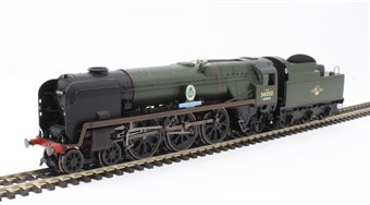 Class 7P6F Rebuilt Battle of Britain 4-6-2 34050 "Royal Observer Corps" in BR green with late crest