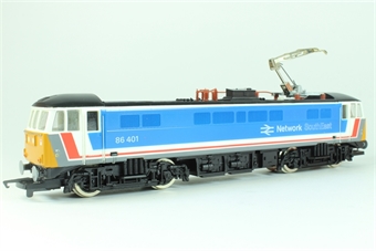 Class 86 86401 in BR/NSE Bright blue