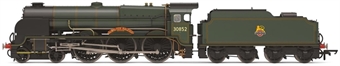 Class LN 'Lord Nelson' 4-6-0 30852 "Sir Walter Raleigh" in BR green with early emblem