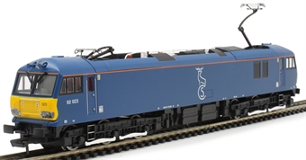 Class 92 92023 in Caledonian Sleeper livery