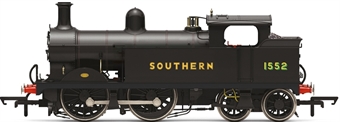 SECR Class H Wainwright 0-4-4T 1552 in SR black with sunshine lettering