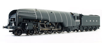 Class W1 Hush-Hush 4-6-4 10000 in LNER battleship grey