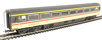 Mk3 TF trailer first 41085 Coach H in Intercity Swallow livery