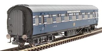 Stanier Period III 57' RTO Third Class Vestibule D1981 9003 in LMS Coronation Scot blue