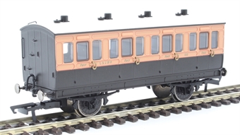 4 wheel 1st 123 in LSWR brown and umber