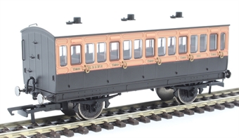 4 wheel 3rd 308 in LSWR brown and umber