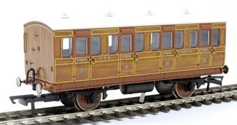 4 wheel 1st 1534 in GNR lined teak - with interior lights