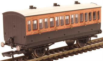 4 wheel 3rd 302 in LSWR brown and umber - with interior lights