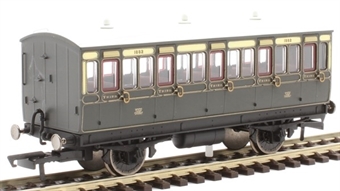 4 wheel 3rd 1882 in GWR chocolate and cream - with interior lights