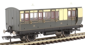 4 wheel brake 3rd 301 in GWR chocolate and cream - with interior lights