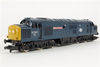 Class 37 37207 'William Cookworthy' in BR blue