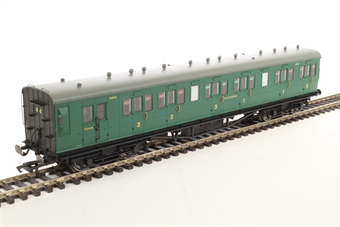 58' Maunsell Rebuilt (Ex-LSWR 48GÇÖ) six compartment brake composite 6403 in SR malachite green