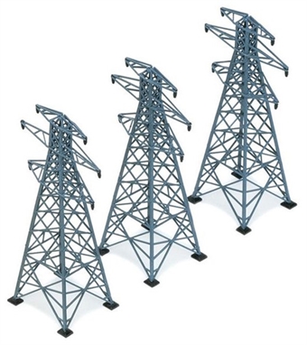 Overhead power pylons - pack of three