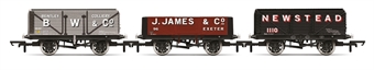 Triple wagon pack with B.W & Co, James & Co and Newstead Colliery plank wagons