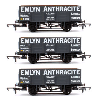 Set of 3 Emlyn Anthracite Swansea  21 Ton Coal Wagons