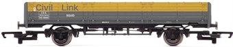 ZDA 45 ton 'Squid' open in BR Civil Link grey & yellow - 100065 - Railroad Range