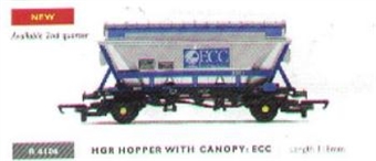 CDA 2-axle china clay hopper wagon in ECC silver and blue - 375007