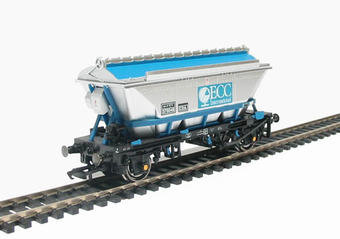 CDA 2 axle china clay hopper wagon in ECC silver and blue - 375048