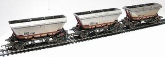 MGR HBA hopper wagon with canopy with EWS maroon cradle - 368301, 368302 & 368303 - weathered - Pack of 3