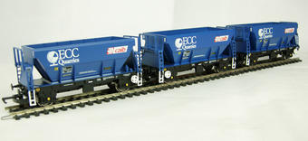 PGA Aggregate hopper wagon in blue - ECC Quarries / Caib branding - Pack of 3 - PR14367, PR14368 & PR14369