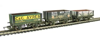 3 x weathered private owner wagons - C & G Ayres, Bute Merthyr & Clee Hill Granite