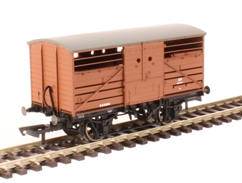 Ex SR cattle wagon in BR bauxite S53904