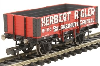 5 plank open wagon "Herbert Rigler, Bournemouth" No. 106