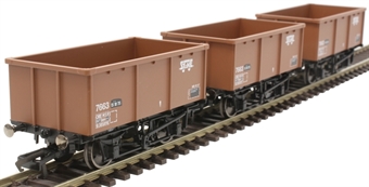 Triple pack of MSV 27 ton iron ore tipplers in BR bauxite