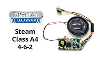 TTS DCC Sound Decoder with 8 pin plug - Gresley Class A4 4-6-2 steam locomotive