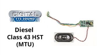 TTS DCC Sound Decoders - Pack of 2 with 8 pin plugs - Class 43 HST (MTU)
