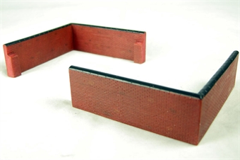 Pair of brick corner wall sections