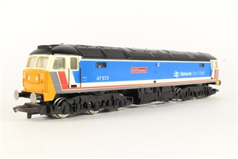 Class 47 47573 'The London Standard' in NSE blue
