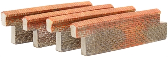Brick walls - 55mm - pack of four