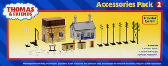 Building pack B, water tower, railway cottage, trackside accessories