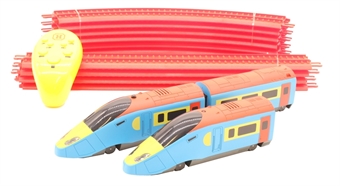 Flash the local express - remote controlled battery train set