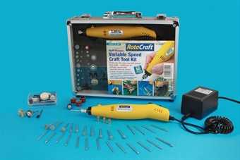 Variable speed rotary tool kit with 60 accessories