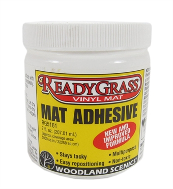 Mat Adhesive - 7 fl oz - For pernamently bonding scenic mats to any clean, smooth surface