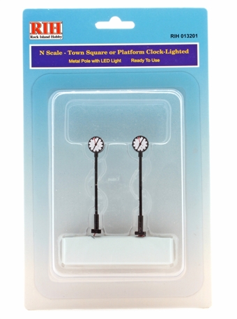 Platform Clock Lighted