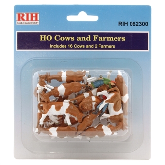 Cows (16) with Farm People (2)