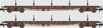 Borail MB in bauxite livery with 5 bolsters twin pack in BR bauxite - B946083 and B946096