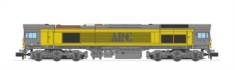 Class 59/1 59104 "Village of Great Elm" in ARC yellow